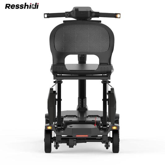 HKM-956691 4 Wheel Electric Mobility Scooter with 150kg Capacity, 250W Brushless Motor, Fully Automatic Folding, Waterproof Design