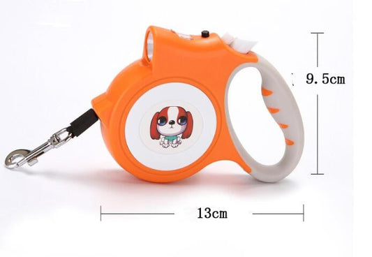 HKM-9590333 5M Automatic Traction Pet Dog Rope Leash with Light - Multiple Colors Available