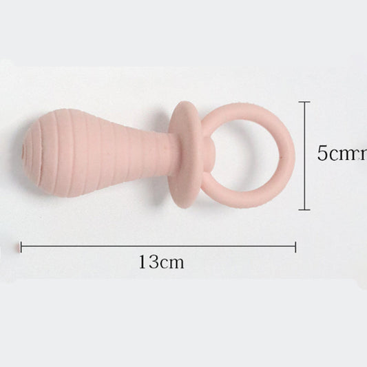 HKM-9597757 Pet-Friendly Pacifier Chew Toys for Puppies and Kittens - Soft Rubber Squeaker in Multiple Colors