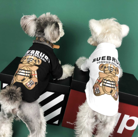 HKM-9600445 Casual Thin T-Shirt for Dogs in Black and White, Sizes S to XXL