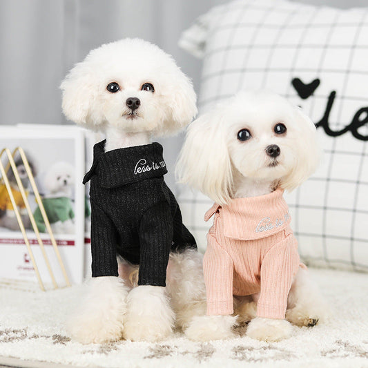 HKM-9608381 Cotton Bottoming Shirt for Small Dogs and Cats - Autumn and Winter Warmth, Available in Multiple Colors and Sizes