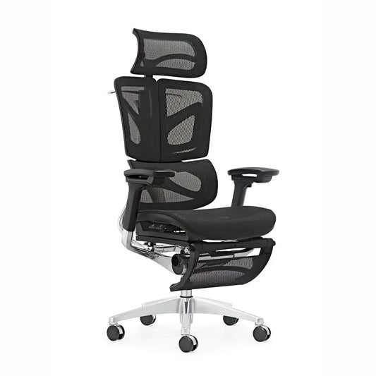 HKM-961875 Ergonomic High Back Executive Computer Chair with Adjustable Footrest and Full Mesh Design