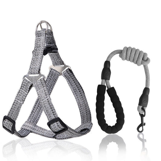 HKM-9643837 Retractable Dog Traction Rope Harness for Safe and Comfortable Walking, Various Sizes Available