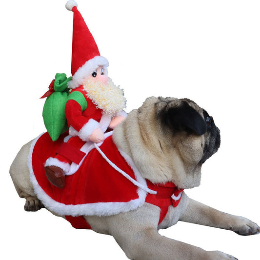 HKM-9654461 Cozy Red Christmas Clothes for Cats and Dogs, Sizes S-XL, Made from Coral Fleece