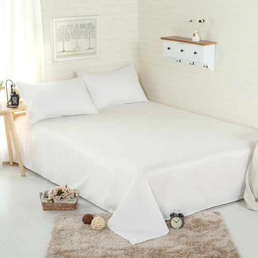 HKM-967507 Plain 100% Cotton Bed Sheet – Soft and Breathable Fabric for Ultimate Comfort