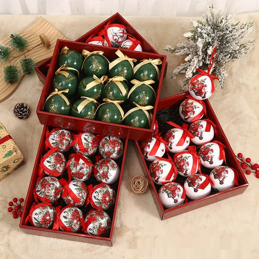HKM-967635 Exquisite Modern Art Christmas Tree Ornaments - 8cm Foam Balls (Various Styles)
