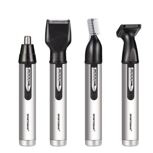 HKM-968595 Men's Electric Nose Hair Trimmer with USB Charging, Multi-Functional Grooming Kit for Eyebrow, Sideburns, and Nose Hair