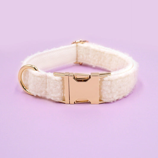 HKM-9717821 Adjustable Teddy Velvet Pet Collar in Multiple Colors for Dogs