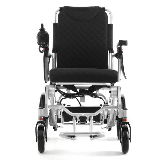 HKM-972499 Lightweight Folding Aluminum Electric Wheelchair with Automatic Electromagnetic Brake and Lithium Battery