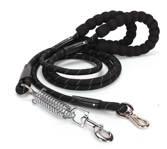 HKM-972499 Reflective Nylon Dog Traction Belt Leash - 1.2cm x 1.5m, All-Season Design