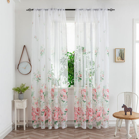 HKM-980243 Light-Filtering Mesh Curtains for Bedrooms in Various Colors and Sizes