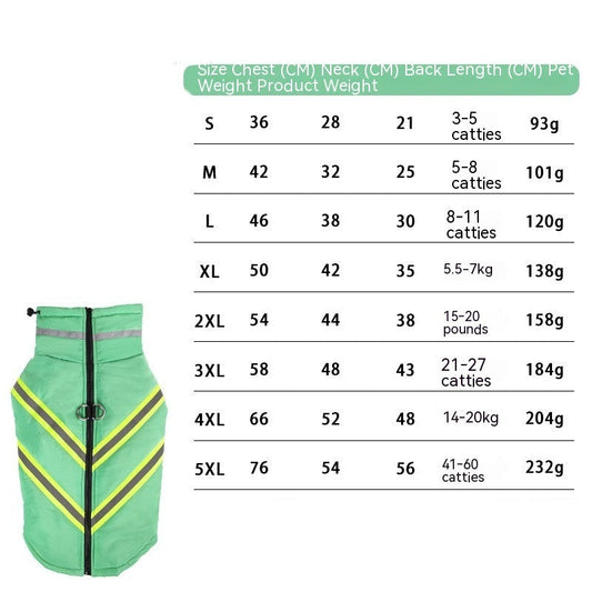 HKM-9803069 Thick Thermal Cotton-Padded Pet Clothing for Autumn and Winter, Multiple Colors and Sizes Available