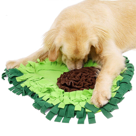 HKM-9809213 Interactive Dog Sniffing Mat for Puzzle Play and Snack Training, Non-Slip Feeding Blanket, 27.17x20.87 Inches