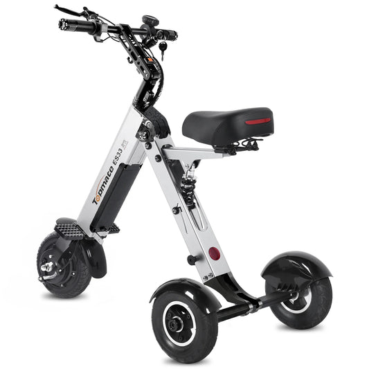 HKM-982035 Lightweight Foldable Electric Tricycle Mobility Scooter with Removable Battery and Reverse Function