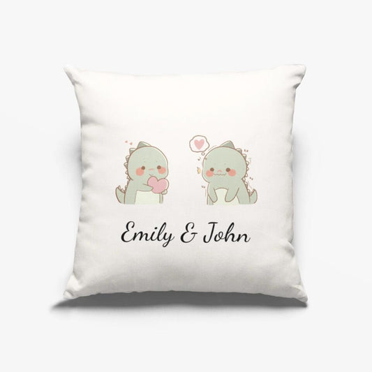 HKM-985427 Custom Cute Dinosaur Pillowcase, Modern Minimalist Design, Peach Skin Fabric, 45x45cm