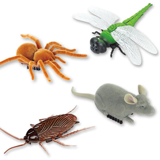 HKM-985491 Vibrating Simulation Toy for Pets - Cockroach, Tarantula, Mouse & Dragonfly