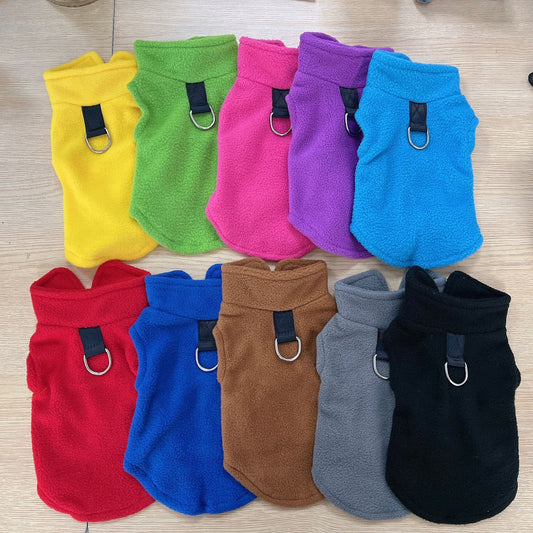 HKM-9903293 Warm Polar Fleece Dog Vest in Various Colors and Sizes