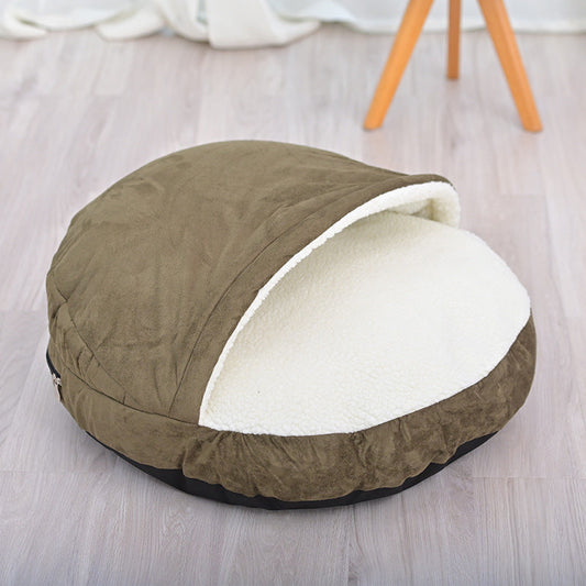 HKM-9906749 Removable and Washable Dog Kennel in Brown and Gray - Available in Small and Medium Sizes