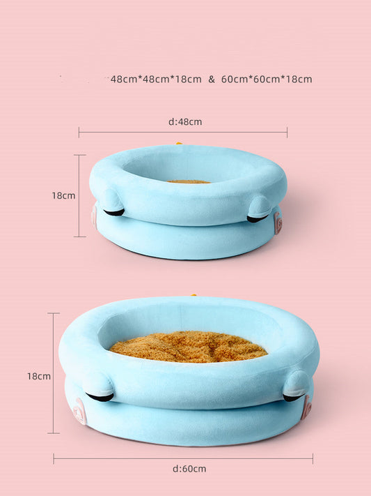 HKM-9912509 Cozy Winter Pet Bed with High-Elastic Memory Foam - Small & Large Options Available