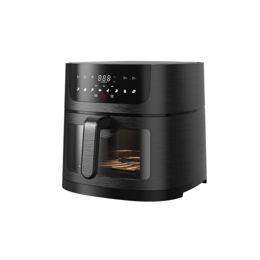 HKM-992467 8L Digital Window Air Fryer with WiFi - Oil-Free Cooking and Mini Rack Design