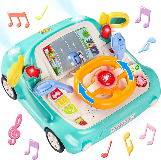 HKM-992851 Musical Steering Wheel Toy for Kids - Interactive Plastic Baby Car Toy for Toddlers