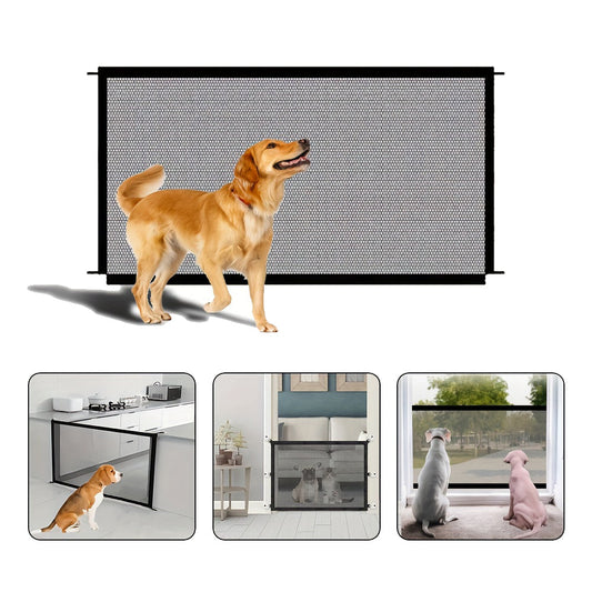 HKM-9931197 Foldable Dog Safety Fence - Indoor & Outdoor Isolation Barrier for Pets