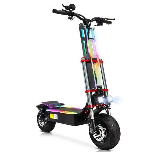 HKM-994067 Foldable Electric Scooter with Seat, 60V 38Ah Battery, 80-100km Range, Waterproof, 12 Inch Tires