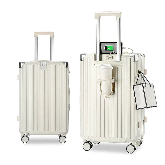 HKM-999187 Lightweight Wheeled Luggage Set - 3-Piece Soft Carry-On Suitcase Collection