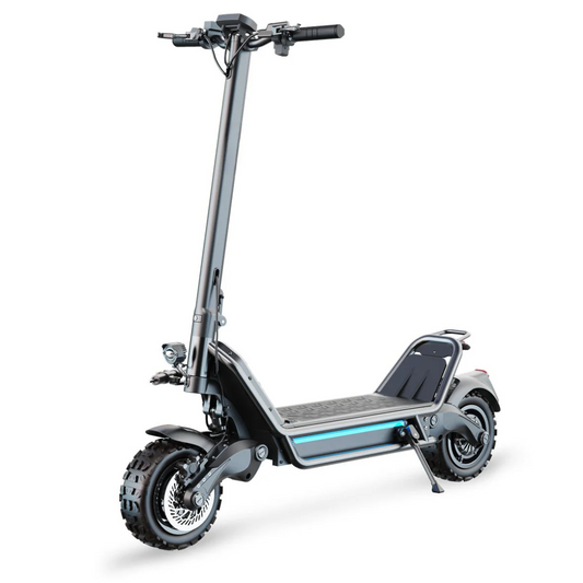HKM-E8M 79.9 Miles 72V 38.5Ah 2772Wh 4800W Dual-Motor Drive Long-Range Off-Road Electric Scooter - Black