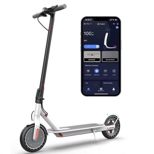 HKM-M1X 15.5 Miles 36V 7.8Ah 280Wh 350W Single-Motor Drive Long-Range Foldable Electric Scooter - White