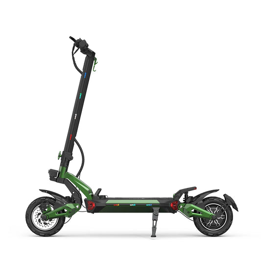 HKM-Z6M 43.5 Miles 48V 23Ah 1104Wh 3000W Dual-Motor Drive Long-Range Foldable Electric Scooter - Green