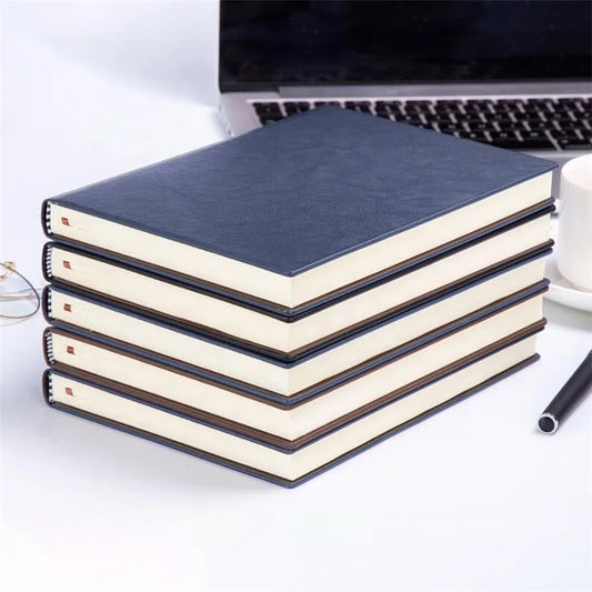 KTX-523219 A5 Lined Hardcover Leather Notebook for Back to School Use