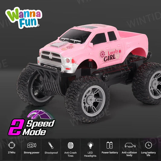 HKM-640019 1:20 Scale Off-Road Remote Control SUV with Headlights - 4 Channels, 4WD, Fast Racing Truck for Kids
