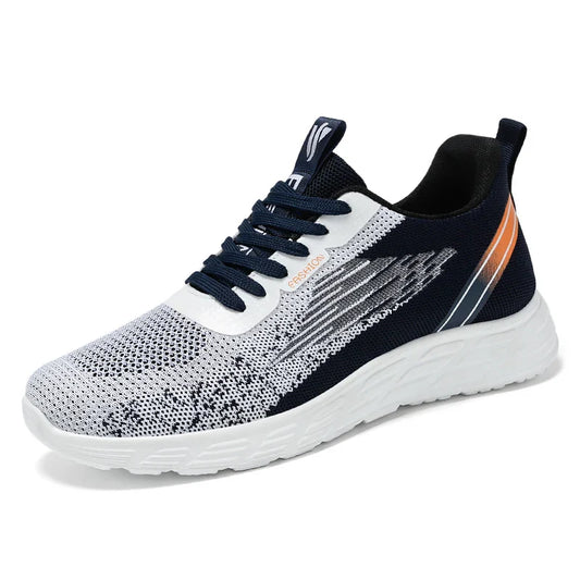 HKM-852307 B-9901 New Fashion Sports Running Shoes Men Sneakers Breathable Walking Style Shoes Comfortable Anti-slip Flying Woven Shoes