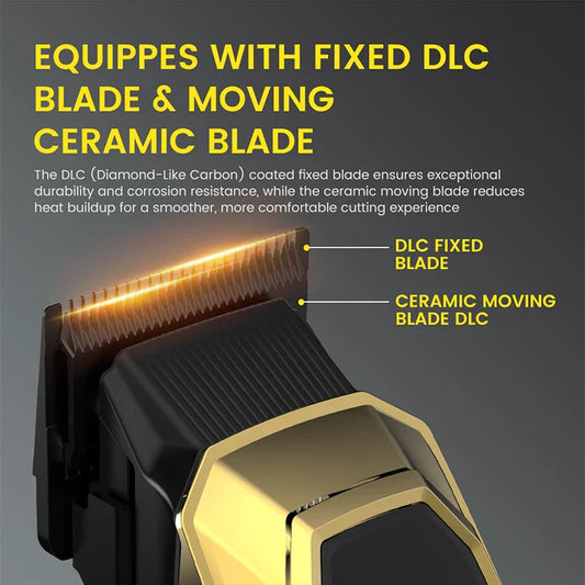 HKM-521107 Professional Hair Clipper Set with 5 Speed Settings and Long-Lasting Battery