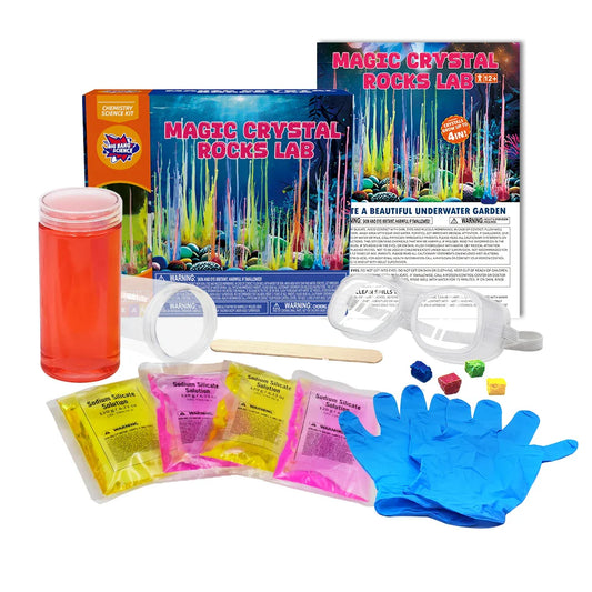 KTX-488147 Crystal Growing Science Kit for Kids - DIY Magic Stone STEM Educational Craft Toy