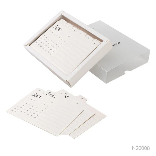 KTX-951507 Custom Mini Wooden Desk Calendar Stand with Base - Day-by-Day Design