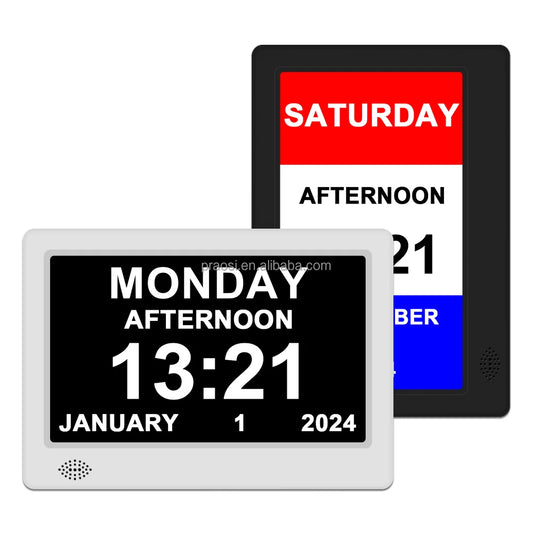 KTX-180883 Large Display Digital Calendar Clock for Memory Loss and Dementia Care