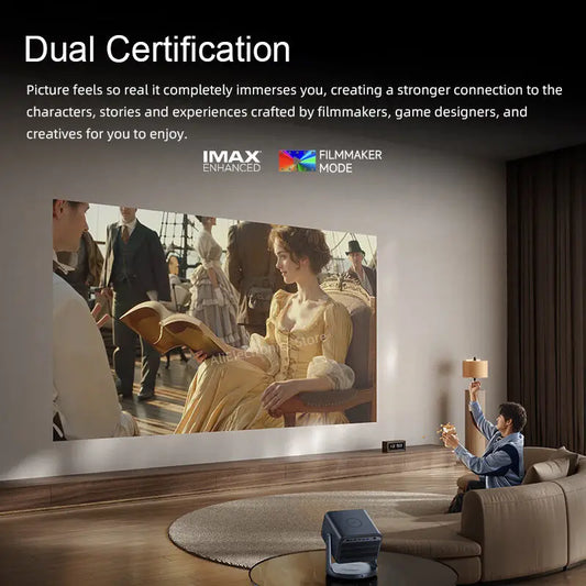 KTX-025171 4K UHD Triple Color Laser Projector for Home Theatre - 3840x2160 Resolution, 3D Capable