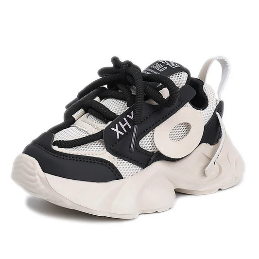 HKM-115603 New Girls Casual Chunky Sports Shoes Children's Thick-Soled Running Sneakers for Spring Students Soft Dad Shoes