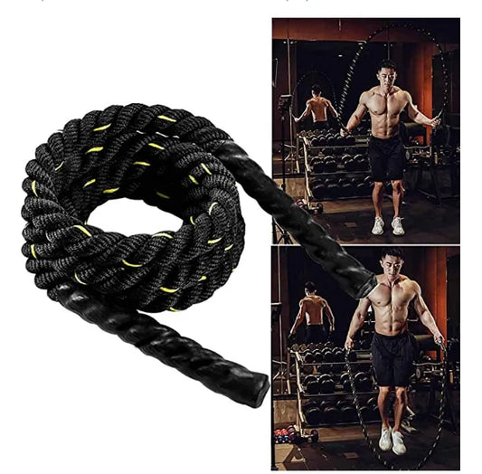 HKM-763539 Heavy Duty 25mm Jump Rope for Strength and Muscle Fitness Training