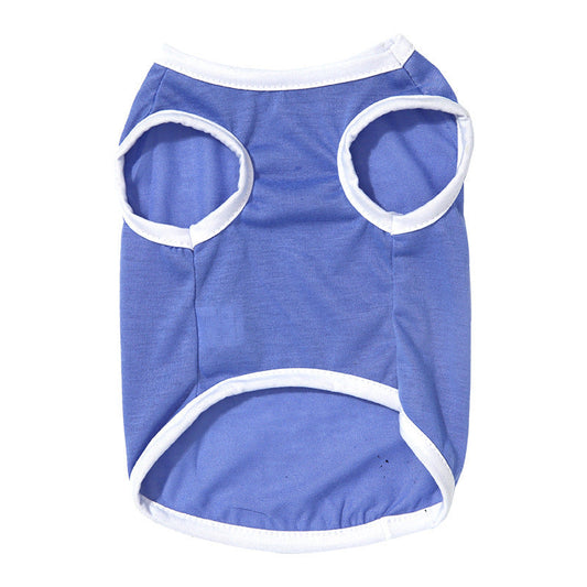 HKM-204371 Light Blue Cotton Casual Vest for Dogs ¨C Sizes XS to XL