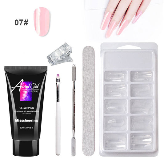 HKM-334867 Painless Gel Nail Art Set with Portable Case and Dual-Light Nail Lamp, 18-Piece Manicure Kit