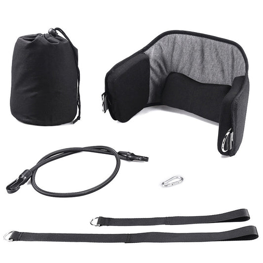 HKM-312723 Neck Hammock for Relaxation and Pain Relief - Soft Polyester and Leather Design with Memory Foam Support