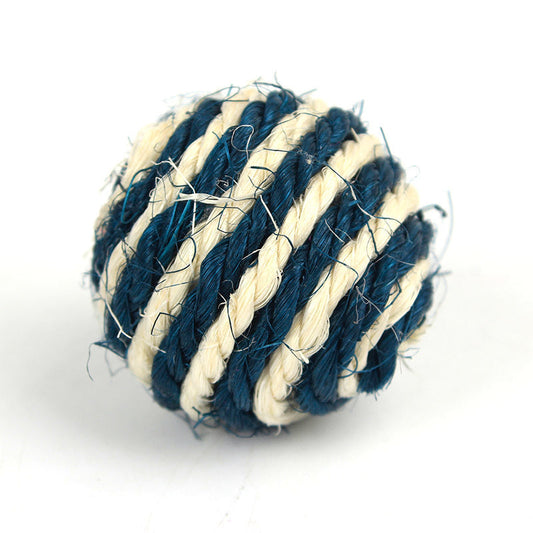 HKM-869907 Sisal Teaser Ball for Cats - Durable 4cm Scratching Toy