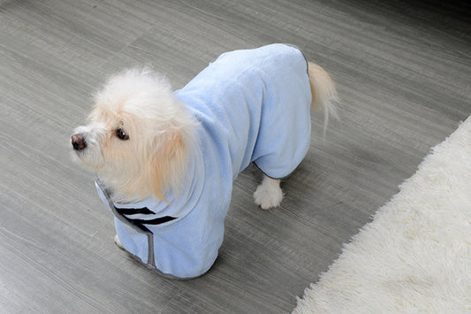 HKM-891027 Quick-Drying Microfiber Dog Bathrobe & Towel for Pets - Absorbent, Cozy, and Machine Washable