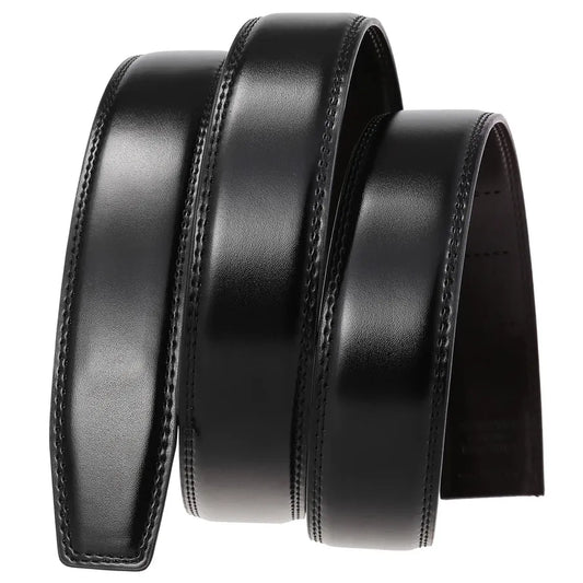 HKM-852627 Men's Automatic Buckle Cowhide Leather Belt - Stylish and Durable Accessory