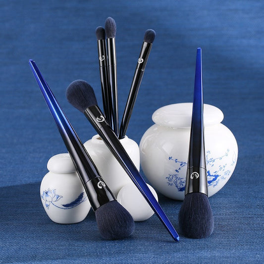 HKM-757139 Complete Makeup Brush Set for Eye and Face Application with Long Handles