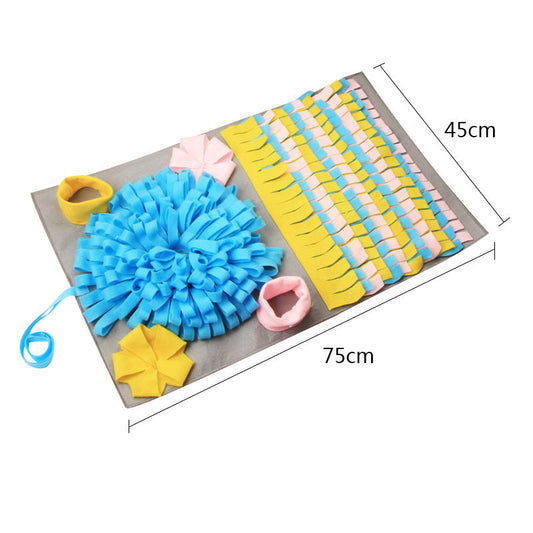 HKM-222099 3D Multicolored Snuffle Mat for Dogs and Cats - 45x75cm, Machine Washable, Ideal for Puppies
