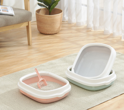 JMT-085258 Semi-Enclosed Cat Litter Box with Deodorizing Features